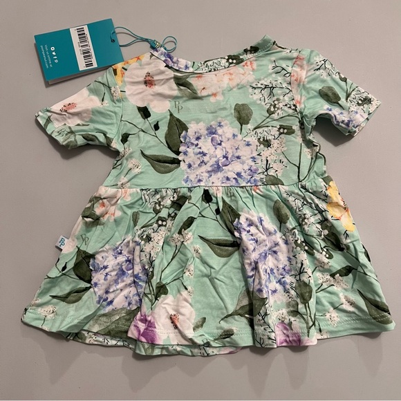 🌸NWT Posh Peanut Erin Short Sleeve Peplum Top & Bloomer Set size 3-6 months - Picture 9 of 11